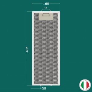 ALUMINUM FILTER FOR KITCHEN HOOD 160 x 425 mm