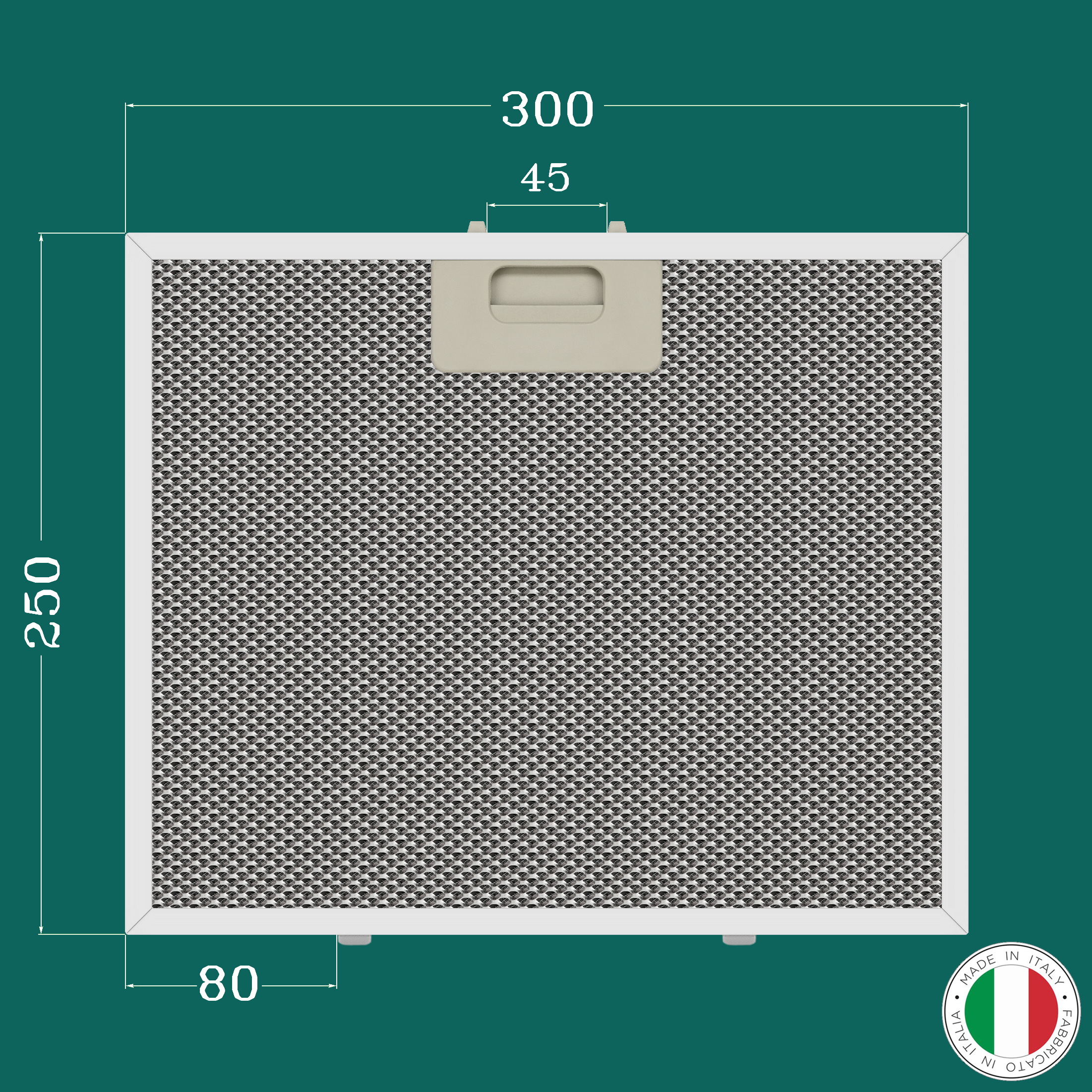 ALUMINUM FILTER FOR KITCHEN HOOD 300 x 250 mm