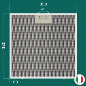 ALUMINUM FILTER FOR KITCHEN HOOD 330 x 320 mm