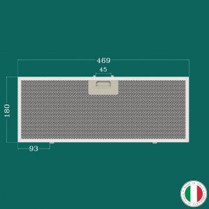 ALUMINUM FILTER FOR KITCHEN HOOD 469 x 180 mm