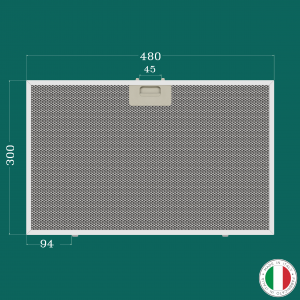 ALUMINUM FILTER FOR KITCHEN HOOD 480 x 300 mm