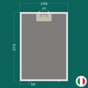 ALUMINUM FILTER FOR KITCHEN HOOD 258 x 370 mm