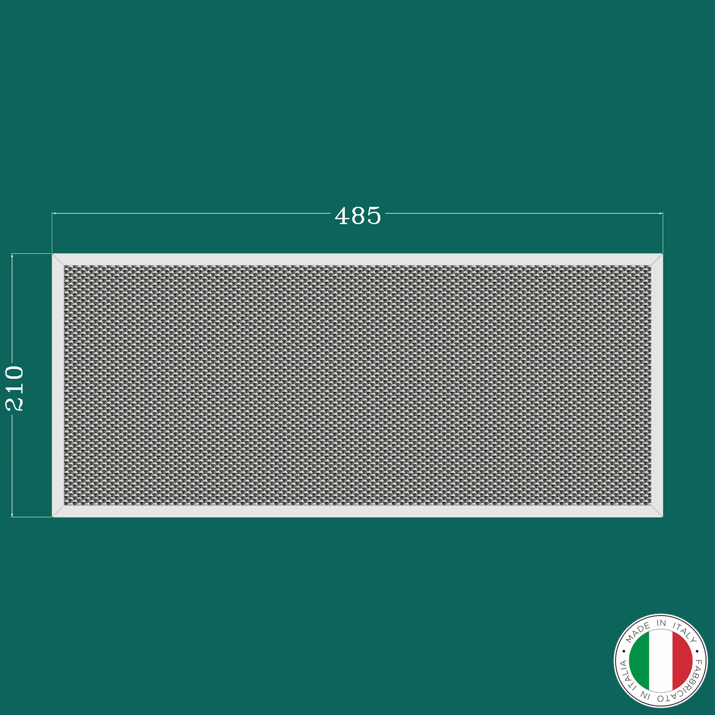 ALUMINUM FILTER FOR KITCHEN HOOD 485 x 210 mm