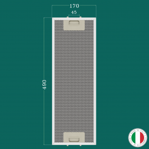 ALUMINUM FILTER FOR KITCHEN HOOD 170 x 490 mm