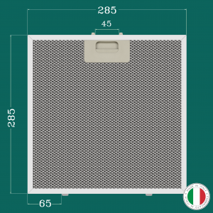 ALUMINUM FILTER FOR KITCHEN HOOD 285 x 285 mm