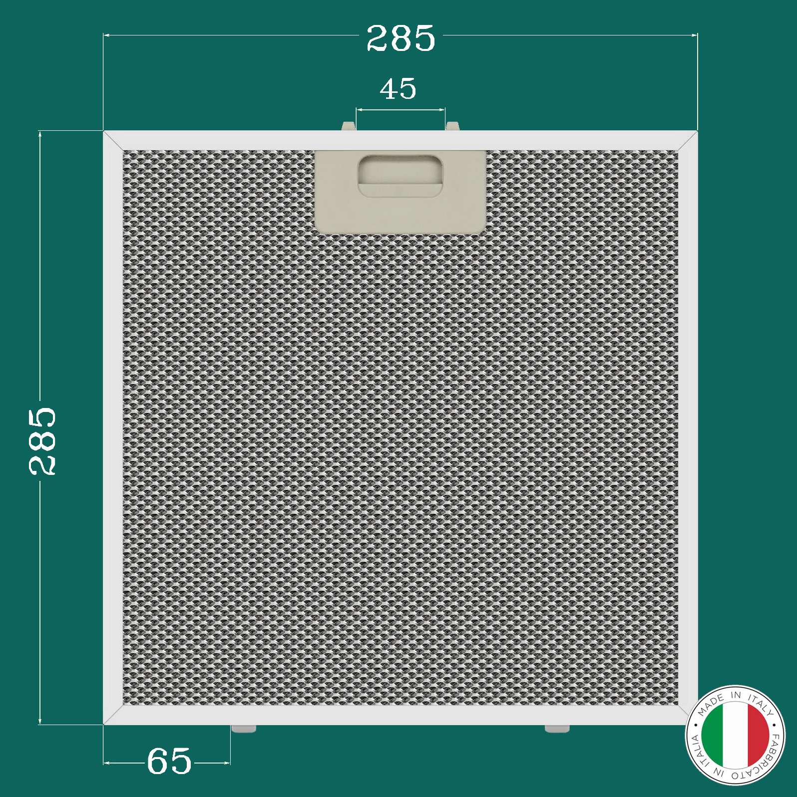 ALUMINUM FILTER FOR KITCHEN HOOD 285 x 285 mm
