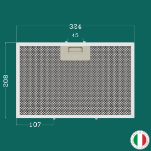 ALUMINUM FILTER FOR KITCHEN HOOD 324 x 208 mm